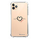 LaCoqueFrançaise Coque iPhone 11 Pro anti-choc souple angles renforcés transparente Motif Coeur Noir Amour