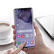 Avizar Coque Samsung Galaxy S20 Ultra Silicone et Film Verre Trempé 9H Contour Noir pas cher