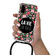 Evetane Coque cordon Samsung Galaxy S20 Dessin La Vie en Rose pas cher