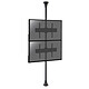 KIMEX 032-2012K3 Support sol-plafond inclinable pour 2 écrans TV 32'' - 75'' - Hauteur 240cm