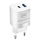 3mk Chargeur secteur compact USB et USB-C 33W Blanc Découvrez ce chargeur puissant pour une recharge rapide de vos appareils