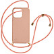 Avizar Coque cordon pour iPhone 15 Pro Max Silicone Recyclable  Rose Coque cordon en silicone gel rose série Classic Case Bio, conçue spécifiquement pour votre iPhone 15 Pro Max