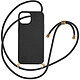 Avizar Coque cordon pour iPhone 15 Silicone Recyclable  Noir - Coque cordon en silicone gel noir série Classic Case Bio, conçue spécifiquement pour votre iPhone 15