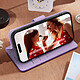 Avis Avizar Étui pour iPhone 15 Portefeuille Design rhombique matelassé  violet