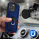 Acheter Avizar Coque pour iPhone 15 Pro Max Antichoc Hybride Bague Support Magnétique  Bleu nuit