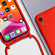 Avizar Coque Cordon pour Apple iPhone XR Semi-rigide Lanière Tour du Cou 80cm  rouge pas cher
