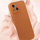 Acheter Avizar Coque pour iPhone 15 Silicone Mat Protection Caméra Marron Clair