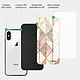 Acheter Evetane Coque iPhone X/Xs Coque Soft Touch Glossy Marbre Rose Losange Design