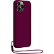 BigBen Connected Coque pour iPhone 14 Pro Max en Silicone avec dragonne assortie Violet Antichute, Anti-perte : la dragonne incluse vous permet d'accrocher votre téléphone à votre poignet pour éviter tout vol, perte ou chute accidentelle de votre téléphone.