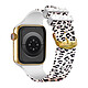 Avizar Bracelet pour Apple Watch 41 / 40 / 38 mm Silicone à Motif Léopard Rose clair - Un bracelet en silicone conçu pour Apple Watch Series 8 et 7 41mm / Series SE 2022, SE, 6, 5, et 4 40mm / Series 3, 2 et 1 38mm