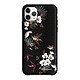 LaCoqueFrançaise Coque iPhone 11 Pro effet cuir grainé noir Fleurs Sauvages Design Coque iPhone 11 Pro effet cuir grainé noir Fleurs Sauvages Design