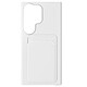 Avizar Coque pour Samsung S24 Ultra Porte-carte Souple Anti-traces Blanc - Coque intégrant un rangement pour carte au dos protégeant votre Samsung Blanc tout en gardant à proximité votre carte bancaire