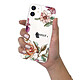 LaCoqueFrançaise Coque iPhone 12 mini silicone transparente Motif Amour en fleurs ultra resistant pas cher