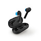 Powerade 480021 - Ecouteurs intra auriculaire avec micro Bluetooth TWS - noir et bleu Technologie Bluetooth 5.0 Microphone intégré, fonction mains libres Autonomie en musique de 5h par charge