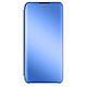 Avizar Housse Samsung Galaxy A03s Clapet translucide Design Miroir Support Vidéo bleu - Coque clapet Clear View Bleu spécialement conçue pour Samsung Galaxy A03s