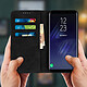 Avis Avizar Housse Galaxy S8 Plus Étui Porte-cartes Fonction Support Coque Silicone Gel noir