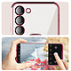 Avizar Coque MagSafe pour Samsung S23 Plus silicone protection caméra Transparent / Rose pas cher