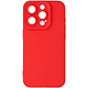 Avizar Coque pour iPhone 15 Pro Silicone Mat Protection Caméra Rouge - Couleurs éclatantes pour un style élégant qui ravive le design de votre smartphone