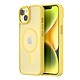 QDOS Coque pour iPhone 14 Hybrid Soft avec Snap Compatible MagSafe Jaune pas cher