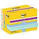 POST-IT Bloc-note adhésif Super Sticky Notes, 47,6 x 47,6 mm 5 couleurs Notes repositionnable