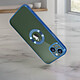 Avis Avizar Coque iPhone 13 Silicone Bloc Caméra Couvert Transparent Contour Bleu Chromé