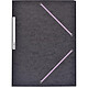 COUTAL Chemise Carte Lustée 7/10ème Format A3 à rabats très résistante avec élastiques Noir Chemise à rabat