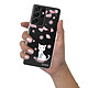 Evetane Coque Samsung Galaxy S21 Ultra 5G silicone transparente Motif Chat et Fleurs ultra resistant pas cher