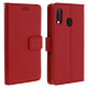 Avizar Housse Samsung Galaxy A20e Etui Folio Soft Touch Support Vidéo rouge Housse folio spécialement conçue pour Samsung Galaxy A20e