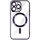 Avizar Coque MagSafe pour iPhone 14 Pro Silicone Protection Caméra  Contour Chromé Violet Coque MagSafe conçue spécifiquement pour votre Apple iPhone 14 Pro