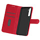 Avizar Étui Samsung Galaxy S21 Protection avec Porte-carte Fonction Support Rouge - Housse portefeuille spécialement conçue pour Samsung Galaxy S21
