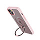 Avis Muvit Coque pour iPhone 15 Plus avec Anneau Fonction Stand MagSafe Rose