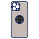 Avizar Coque IPhone 11 Pro Max Bi-matière Bague Métallique Support bleu nuit Coque de protection rouge avec un anneau de maintien spécialement conçu pour iPhone 11 Pro Max