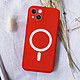 Avizar Coque pour iPhone 14 Compatible Magsafe Protection Semi Rigide Soft-Touch  rouge pas cher