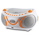 Metronic 477133 - Lecteur CD Juicy MP3 avec port USB, FM - blanc et orange Lecteur CD Juicy MP3 avec port USB, FM - blanc et orange