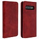 Avizar Etui folio Rouge Vieilli pour Samsung Galaxy S10 Etui folio Rouge aspect vieilli Samsung Galaxy S10