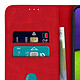 Avizar Étui Samsung Galaxy A22 Protection avec Porte-carte Fonction Support rouge pas cher