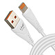 LinQ Câble USB vers Lightning Charge 2.4A Synchronisation Longueur 1m Blanc Avec une intensité de 2.4A, ce câble Lightning offre une charge fiable pour la plupart des iPhone