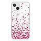 Evetane Coque iPhone 13 Mini silicone transparente Motif Confettis De Coeur ultra resistant