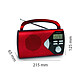 Acheter Metronic 477201 - Radio portable AM/FM avec fonction réveil - rouge