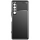 Avizar Coque pour Sony Xperia 1 IV Silicone gel Flexible Design Effet fibre de carbone  Noir Une coque de protection spécifiquement conçue pour le Sony Xperia 1 IV