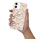 LaCoqueFrançaise Coque iPhone 12 mini 360 intégrale transparente Motif Marbre Rose Tendance pas cher