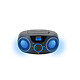 Blaupunkt - Boombox disco LED bluetooth 12W - BLP8730-133 - Noir Boombox LED multi-couleurs 12W, bluetooth, radio FM, port USB, lecteur CD, port AUX-in
