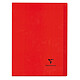 CLAIREFONTAINE Kover Book piqué polypro opaque Rouge 24x32 96p séyès Cahier