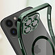 Avizar Coque MagSafe pour iPhone 13 Pro Max Silicone Protection Caméra  Contour Chromé Vert pas cher