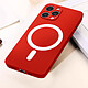Avis Avizar Coque MagSafe pour iPhone 12 Pro Soft Touch Finition Mate Bords Surélevés  Rouge