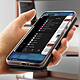 Avizar Housse Samsung Galaxy S21 Plus Clapet Porte-carte Support Finition Satinée Noir pas cher