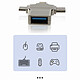 LinQ Adaptateur OTG 3 en 1 Lightning, USB-C et Micro-USB vers USB Compact  Argent pas cher