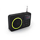Metronic 477202 - Radio portable FM MP3 avec ports USB/micro SD - noir et vert · Reconditionné Radio portable FM MP3 avec ports USB/micro SD - noir et vert