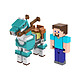 Acheter Minecraft - Pack 2 figurines Steve et cheval avec armure 8 cm
