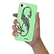 Evetane Coque iPhone 7/8/ iPhone SE 2020 Silicone Liquide Douce vert pâle Love Life pas cher